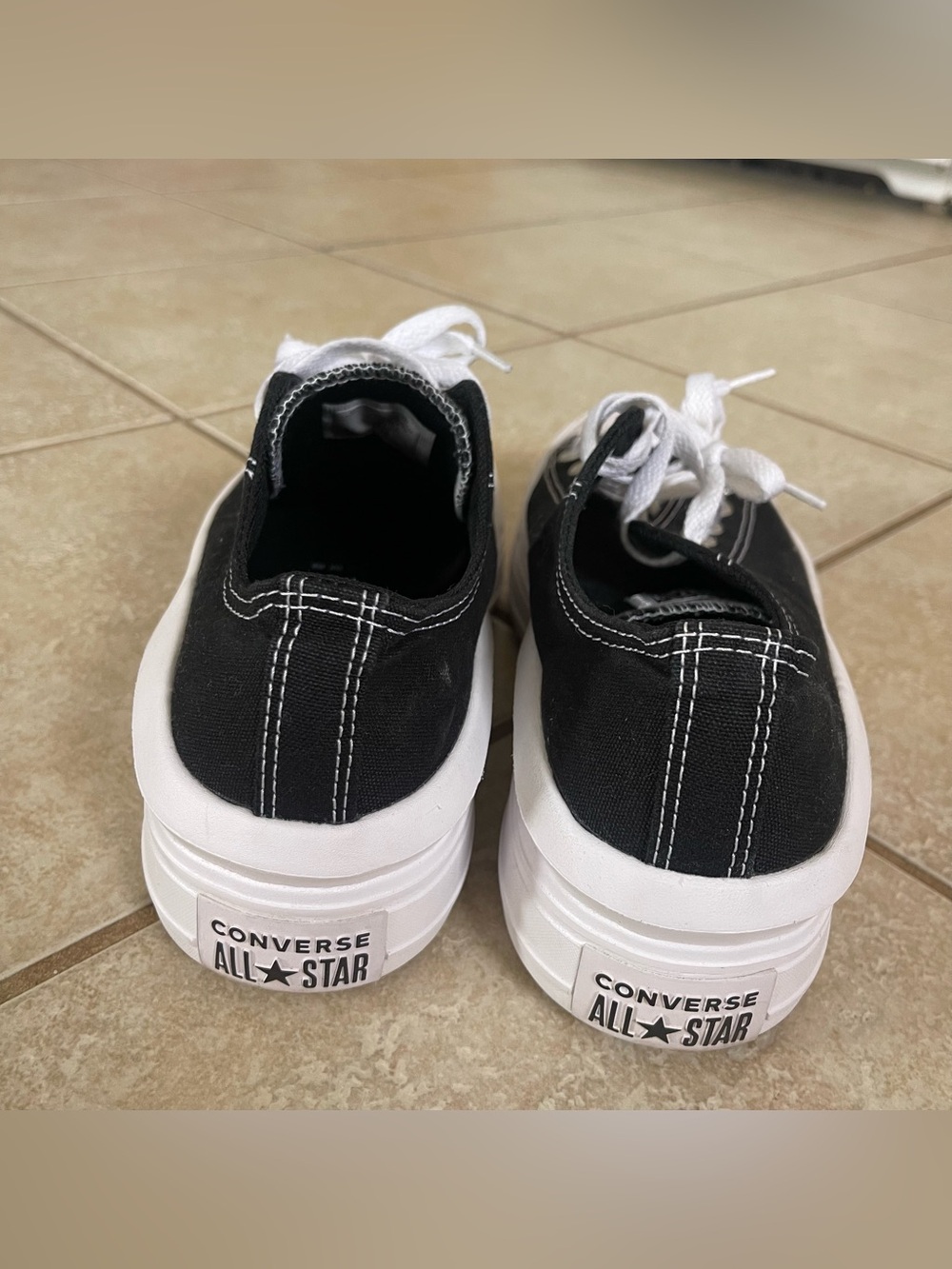 Converse Chuck Taylor All Star Move Platform Womens Sneakers Sz 10 BLACK 570256C - Picture 4 of 9